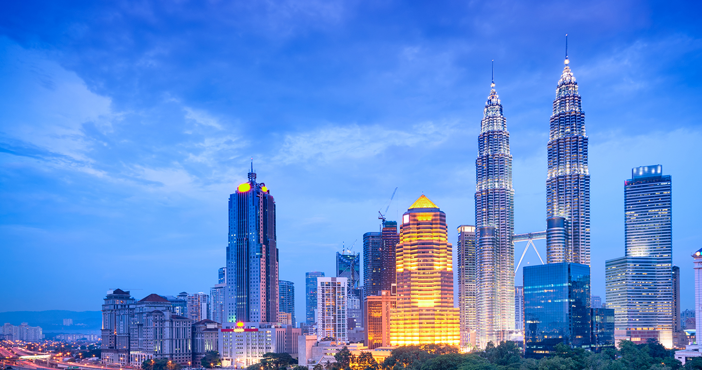 Malaysia skyline at night